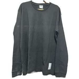 Wasted Collective Men's Black Long Sleeve‎ Shirt Planet Eco-Friendly